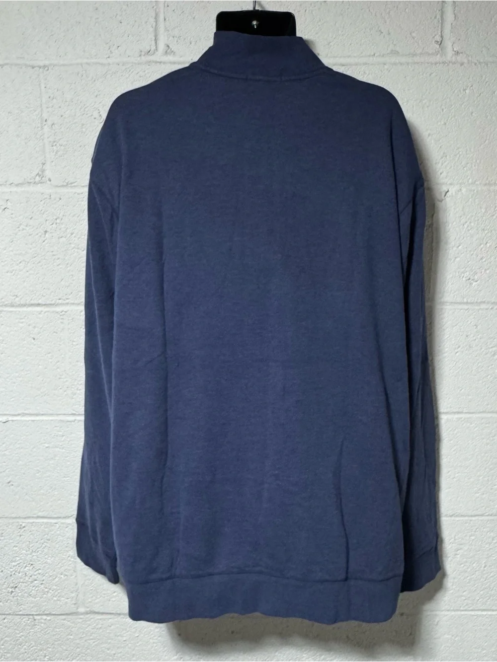 NWT Polo Ralph Lauren Long Sleeve Suede Trim Quarter Zip Pullover Navy 2XLT Tall